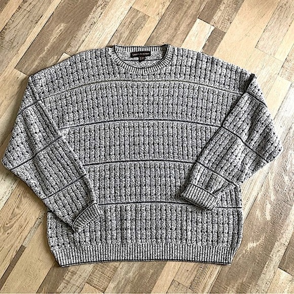 Vintage Oversized Cable Knit Grandpa Sweater - Picture 2 of 12